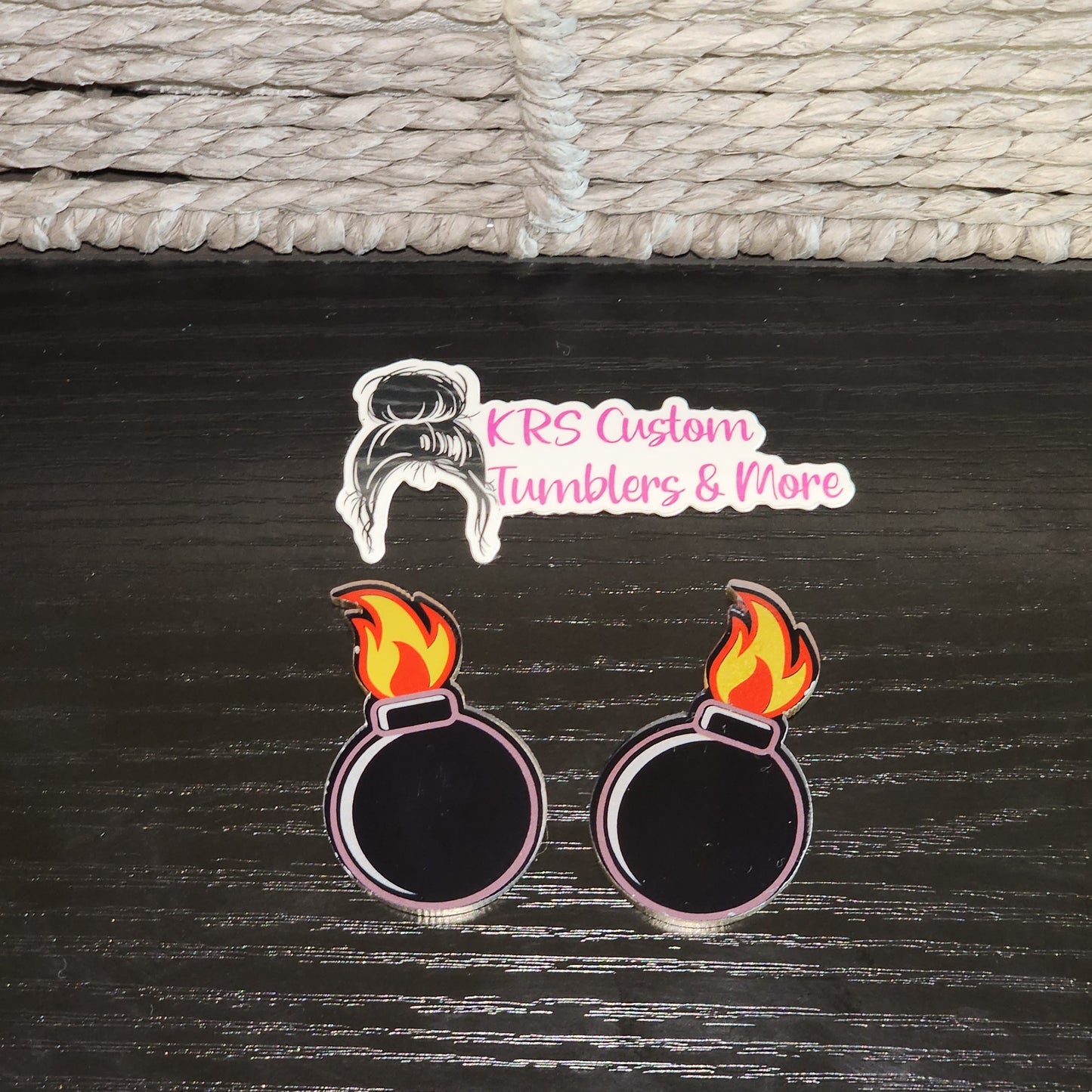 RTS Badge Reels - Bomb w/ flames