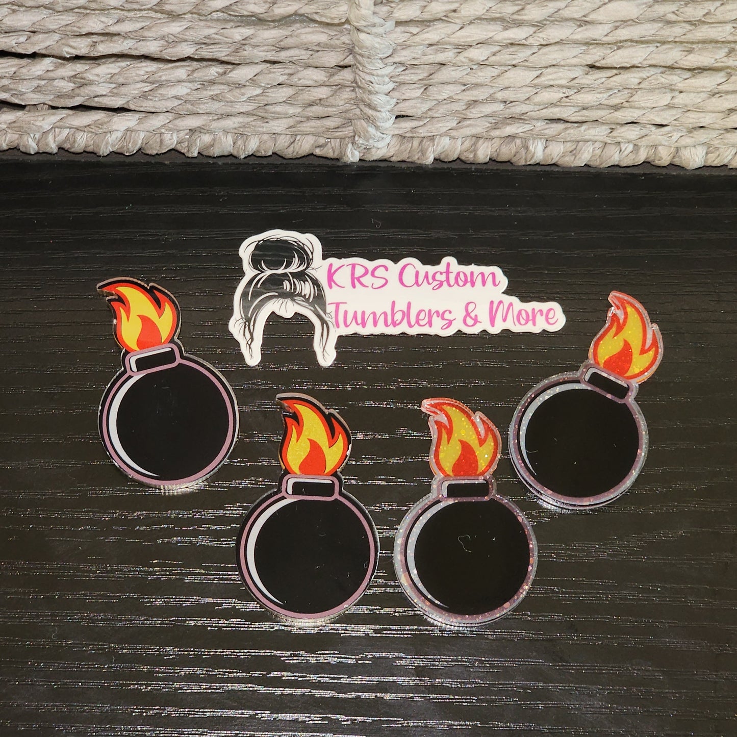 RTS Badge Reels - Bomb w/ flames