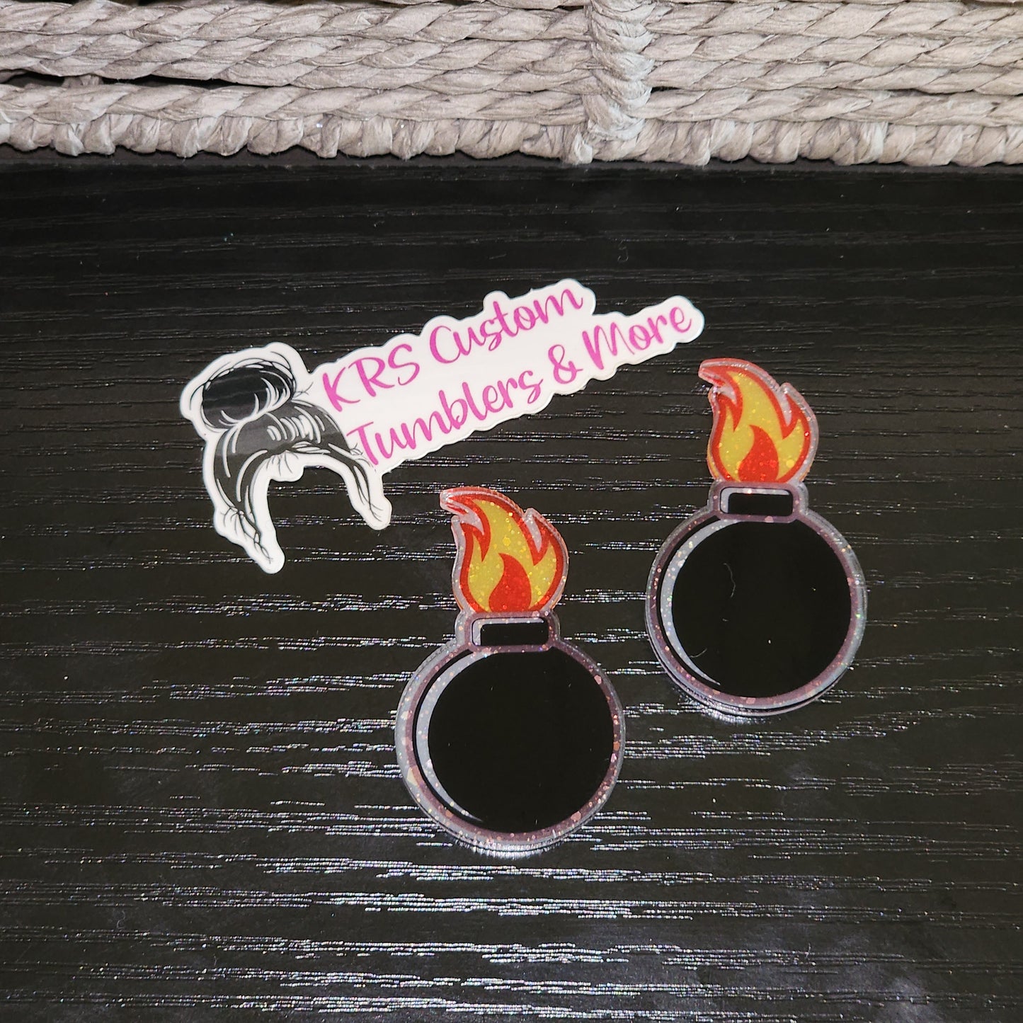 RTS Badge Reels - Bomb w/ flames