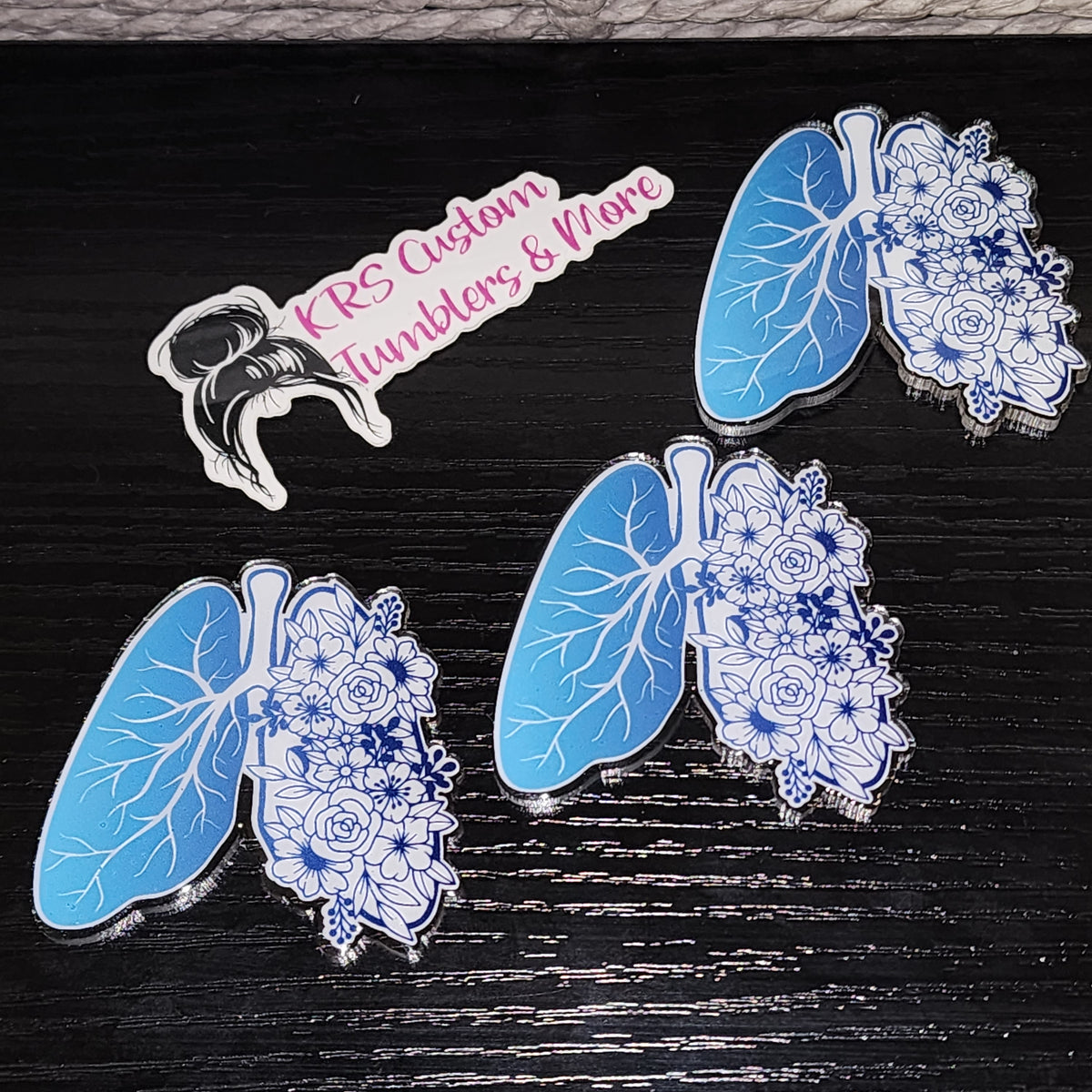 RTS Badge Reels - Floral Lungs