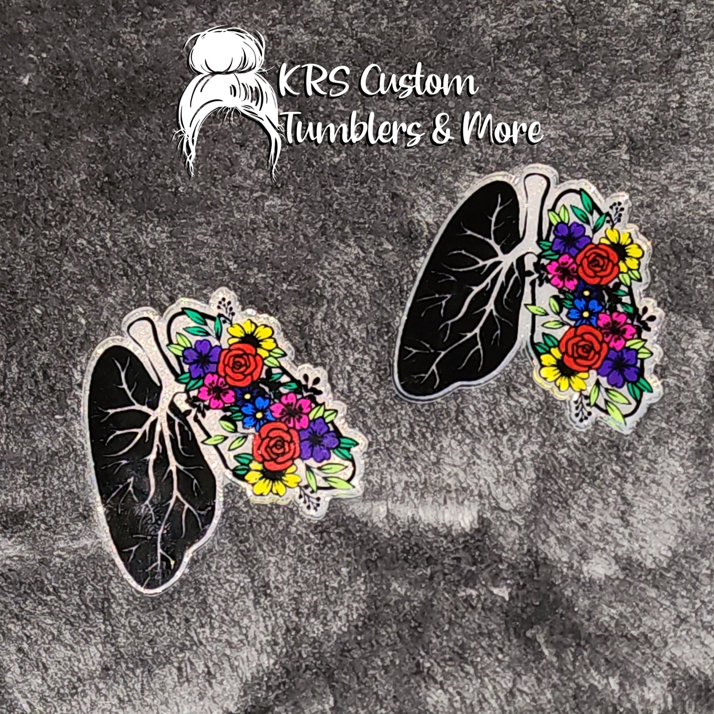 RTS Badge Reels - Floral Lungs