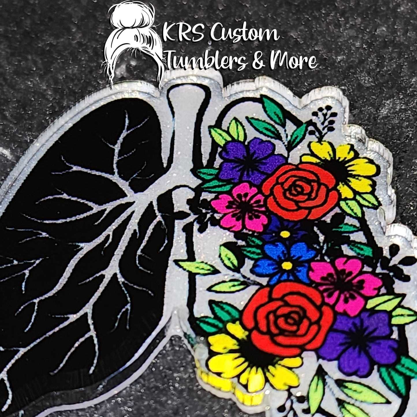 RTS Badge Reels - Floral Lungs