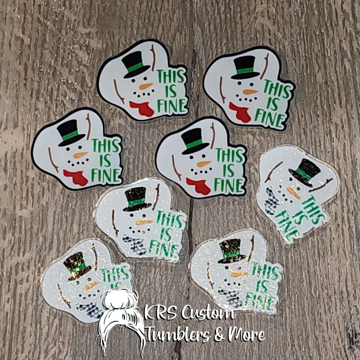 RTS Badge Reels - "This is Fine" Melted Snowman