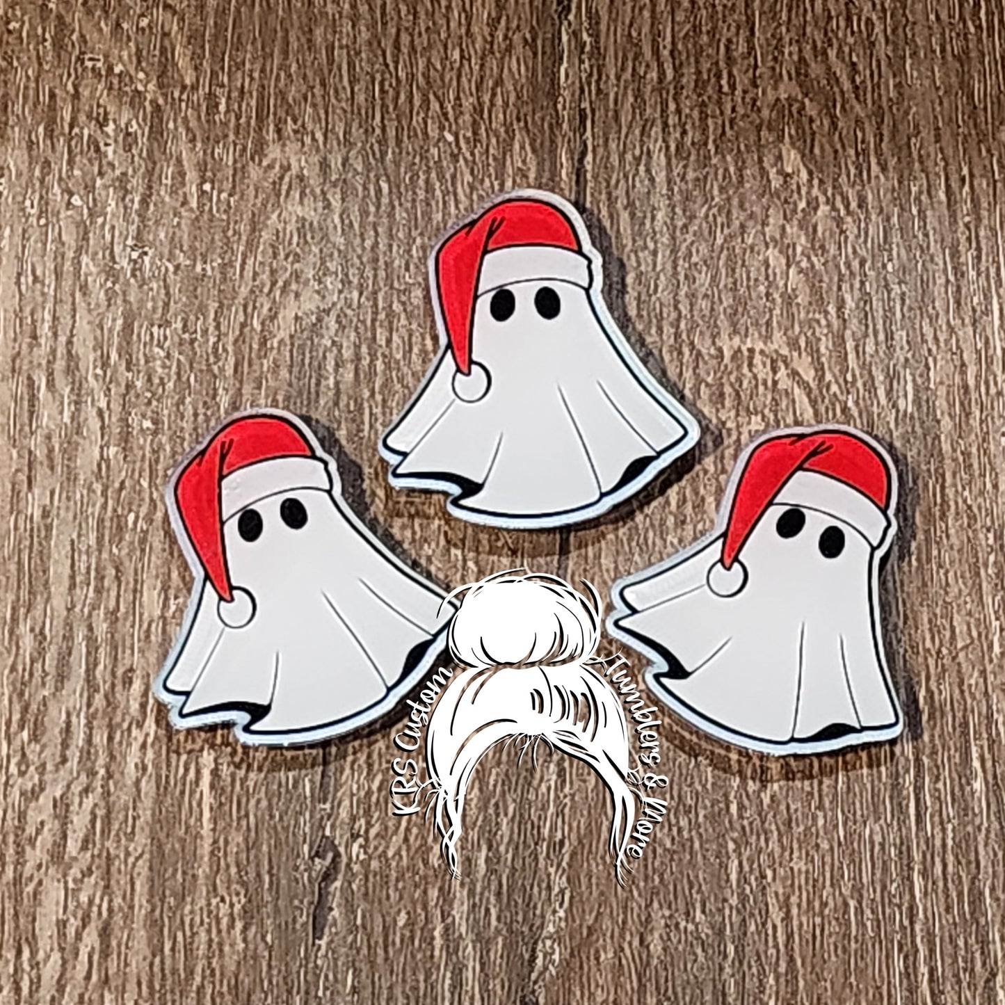 RTS Badge Reels - Ghost w/ Santa Hat