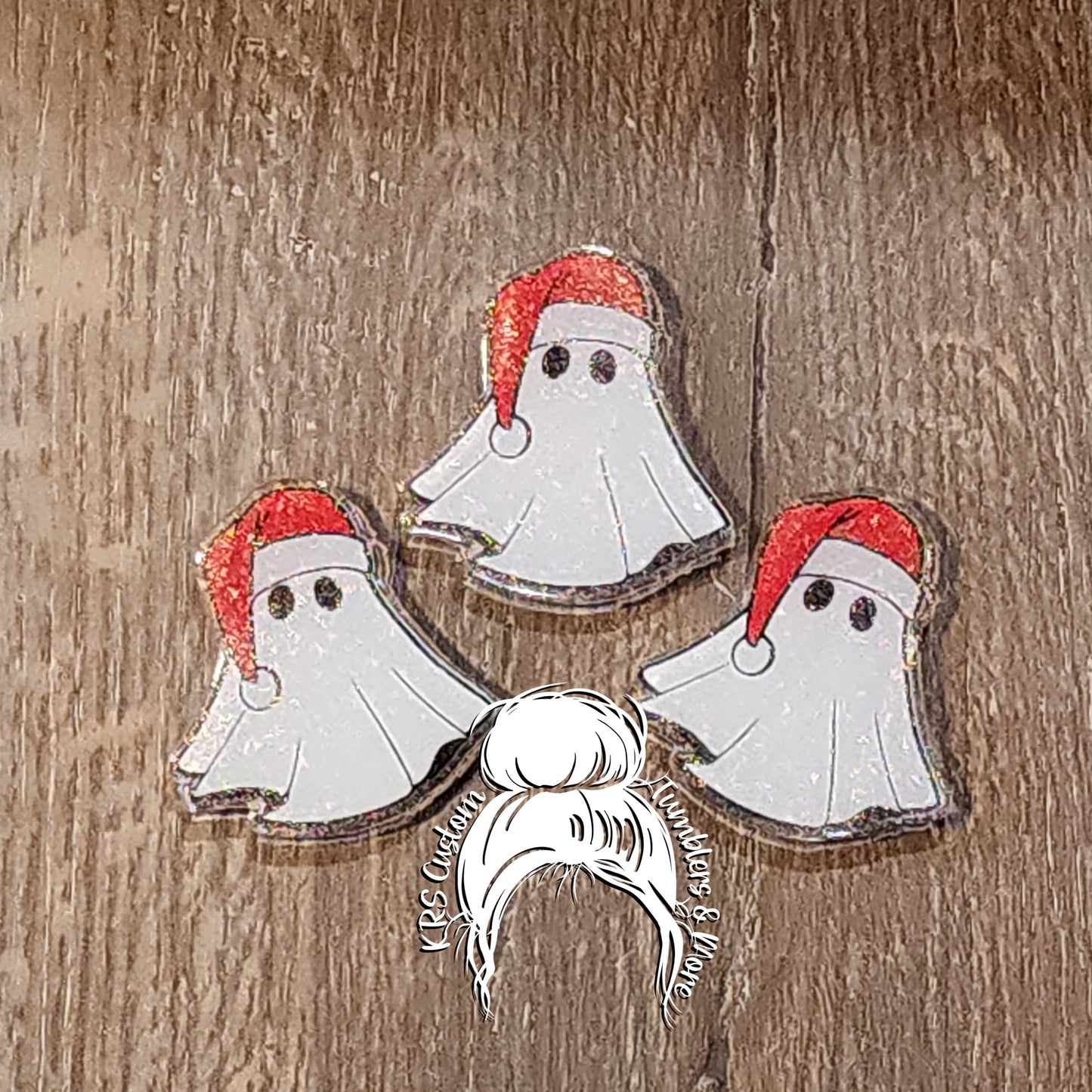 RTS Badge Reels - Ghost w/ Santa Hat