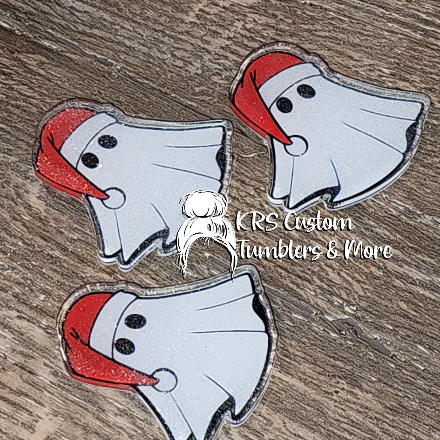 RTS Badge Reels - Ghost w/ Santa Hat