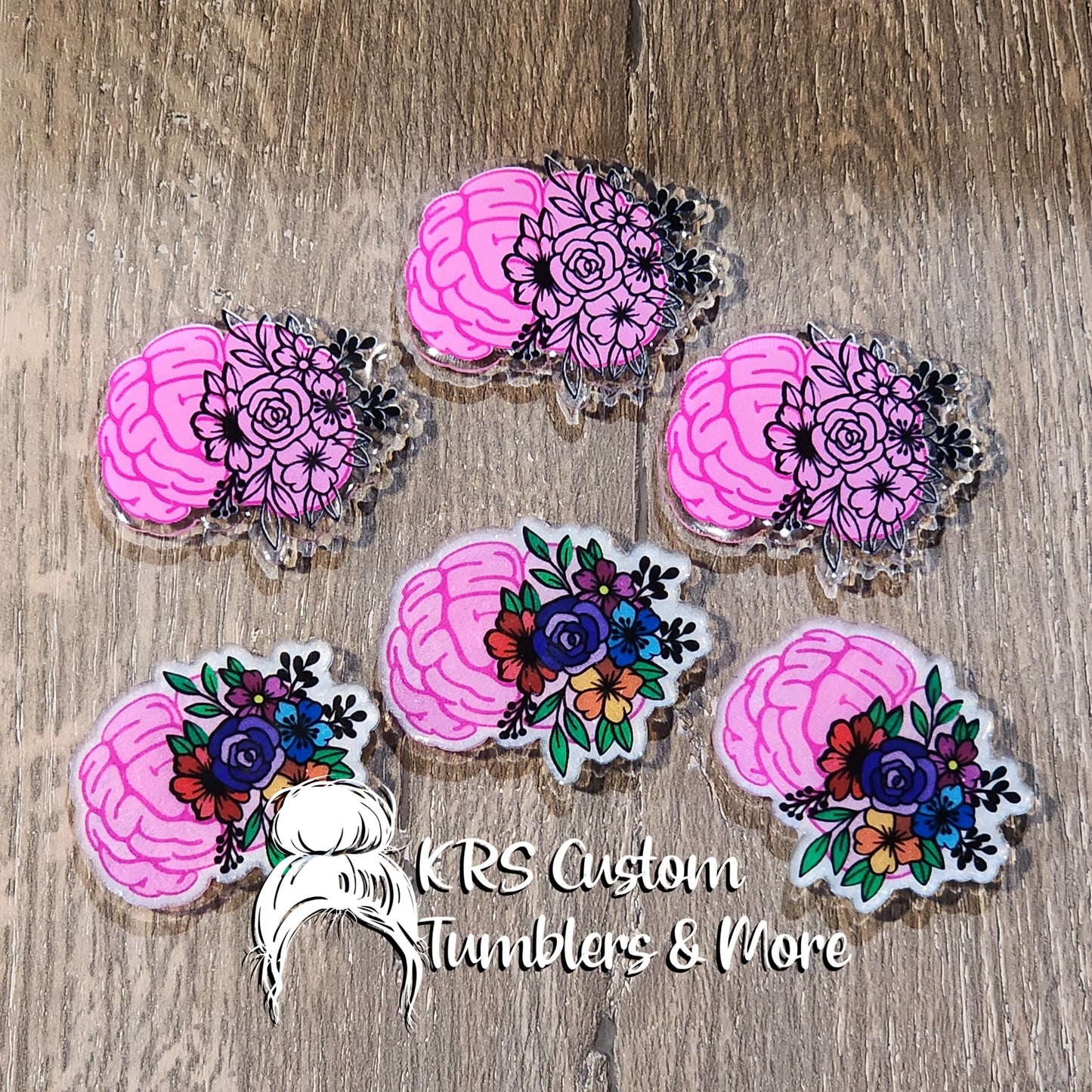 RTS Badge Reels - Floral Brain