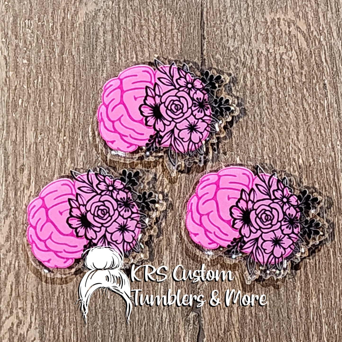 RTS Badge Reels - Floral Brain