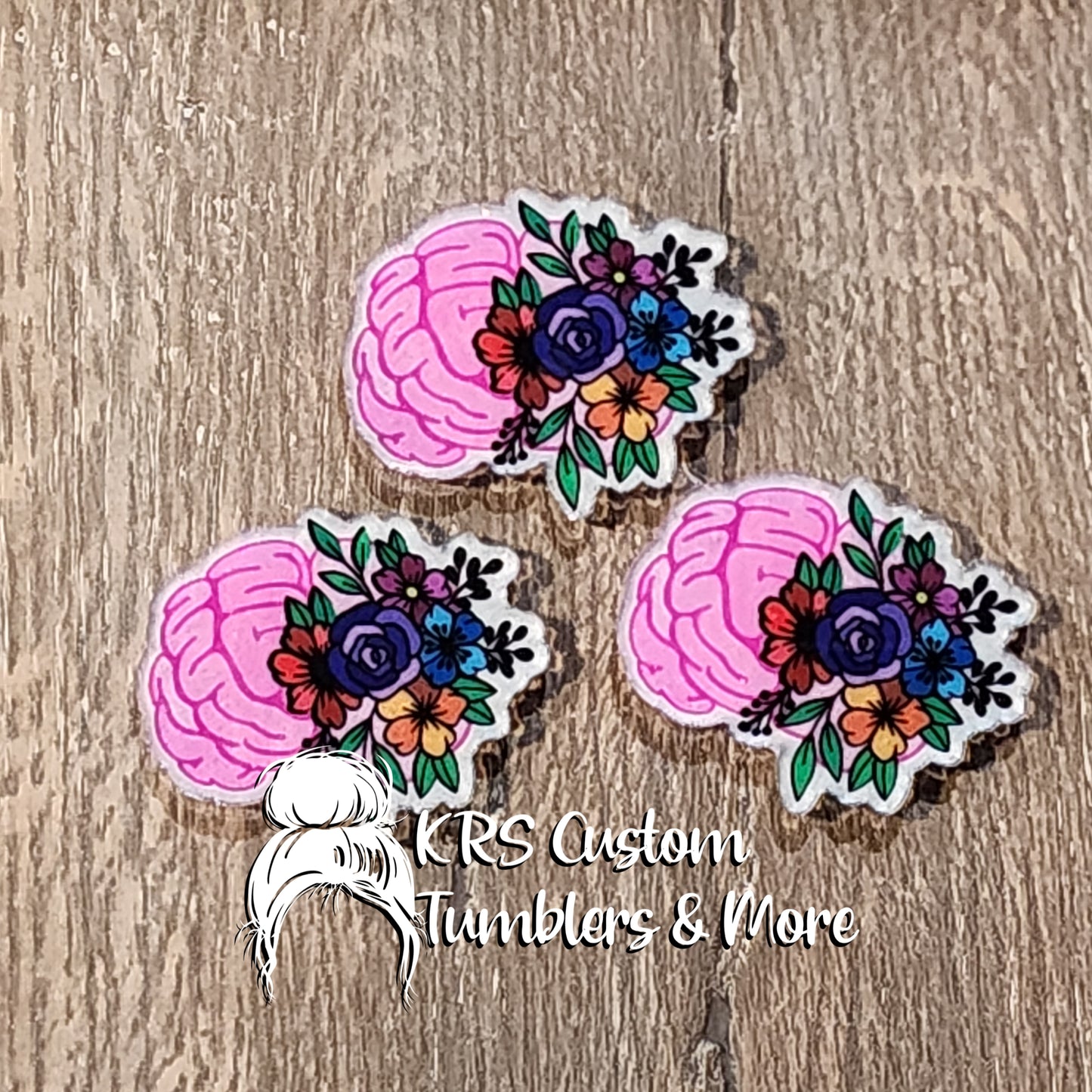 RTS Badge Reels - Floral Brain