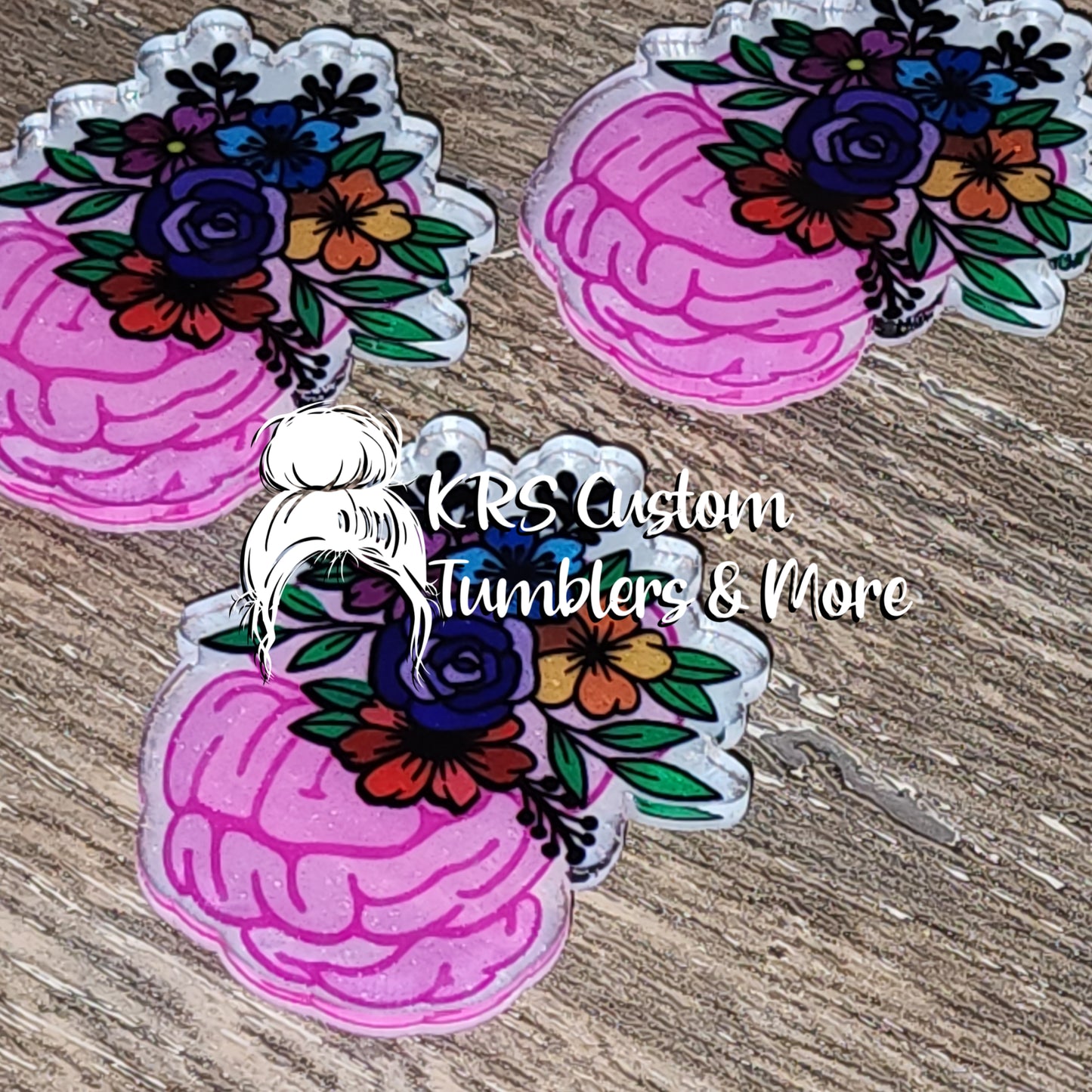 RTS Badge Reels - Floral Brain
