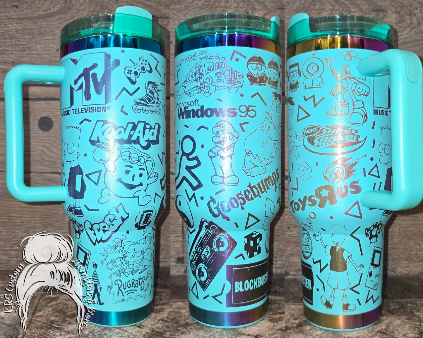 RTS 40oz Mint Rainbow - 90s Nostalgia