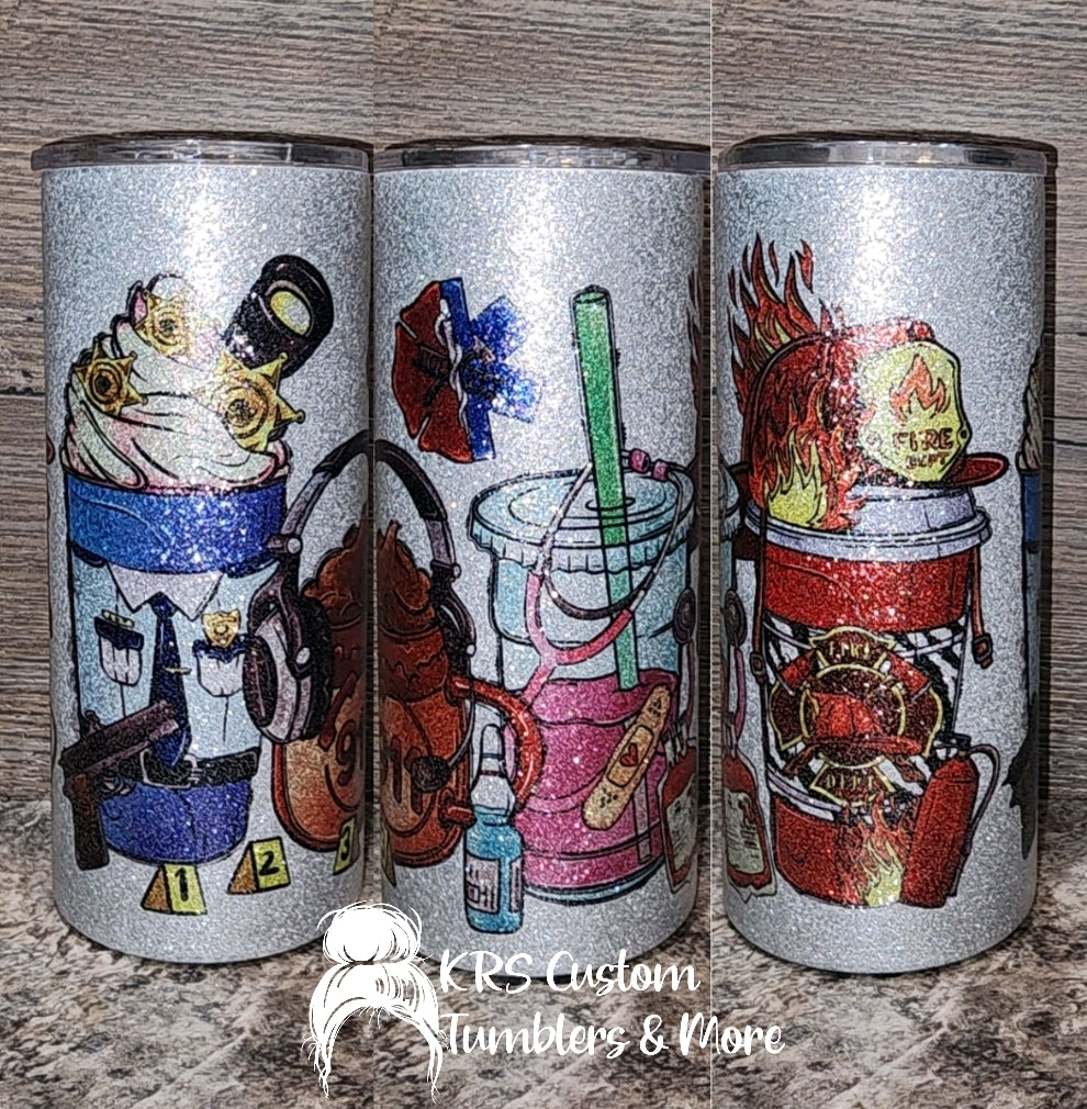 RTS 15oz Glitter - 1st Responder Coffee
