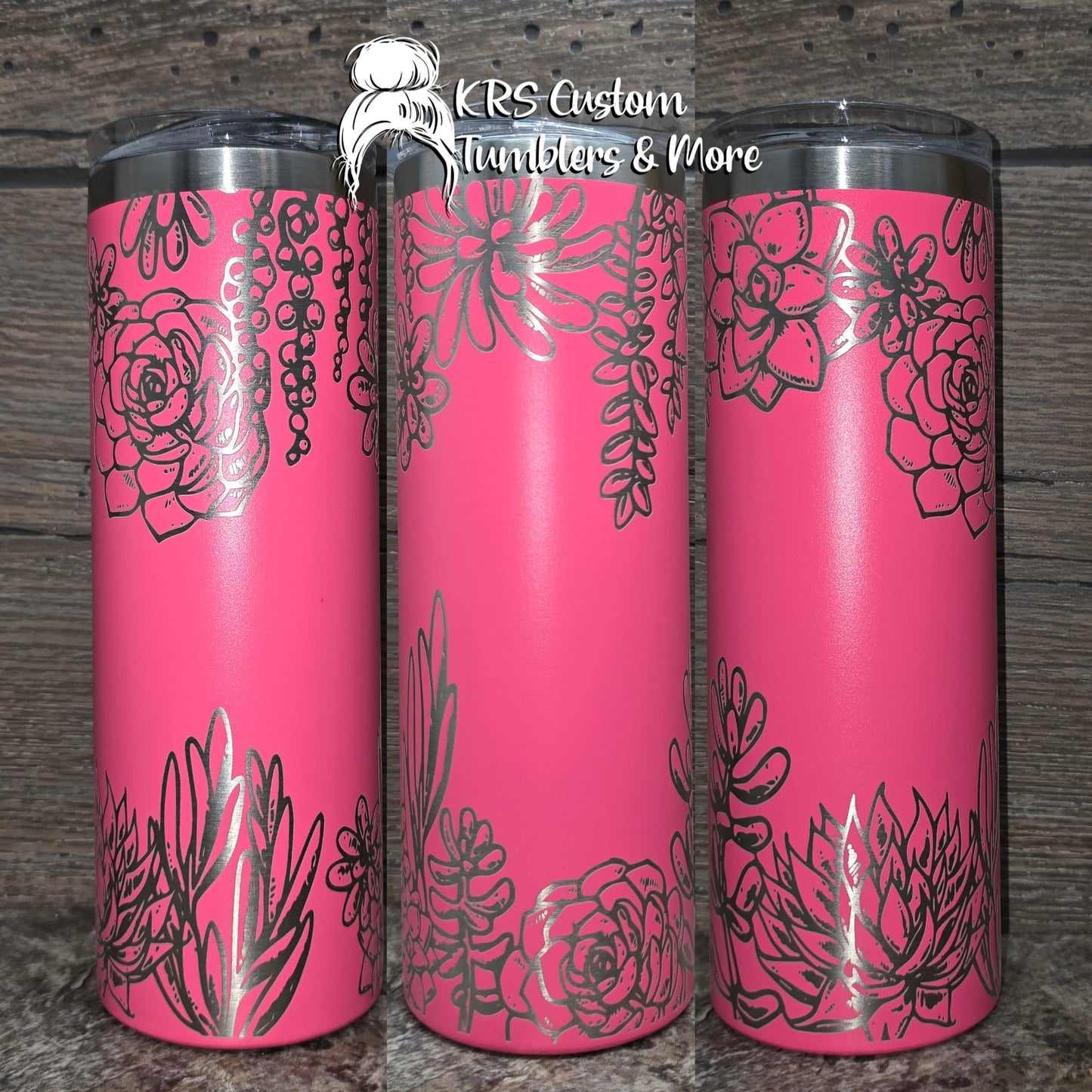 RTS 20oz Engraved - Succulants