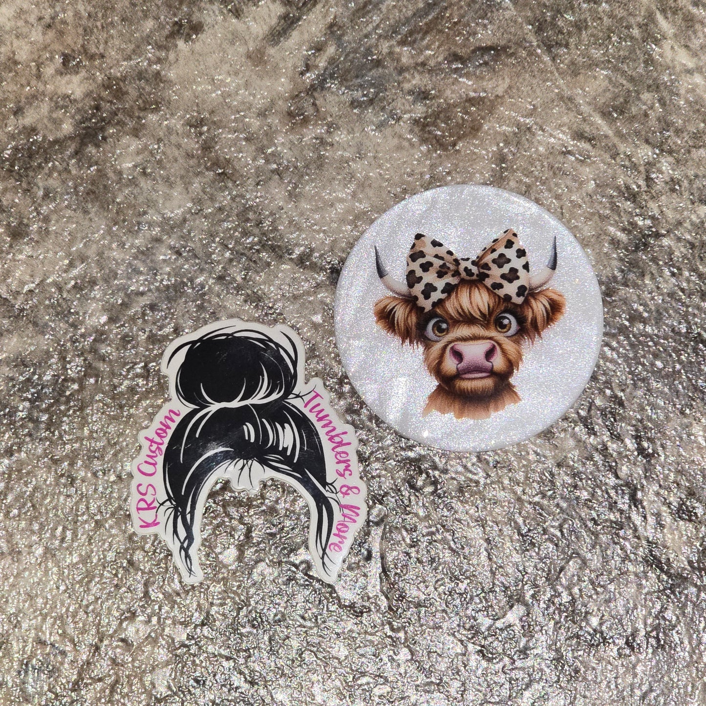 RTS Badge Reels - Cute Highland Cow