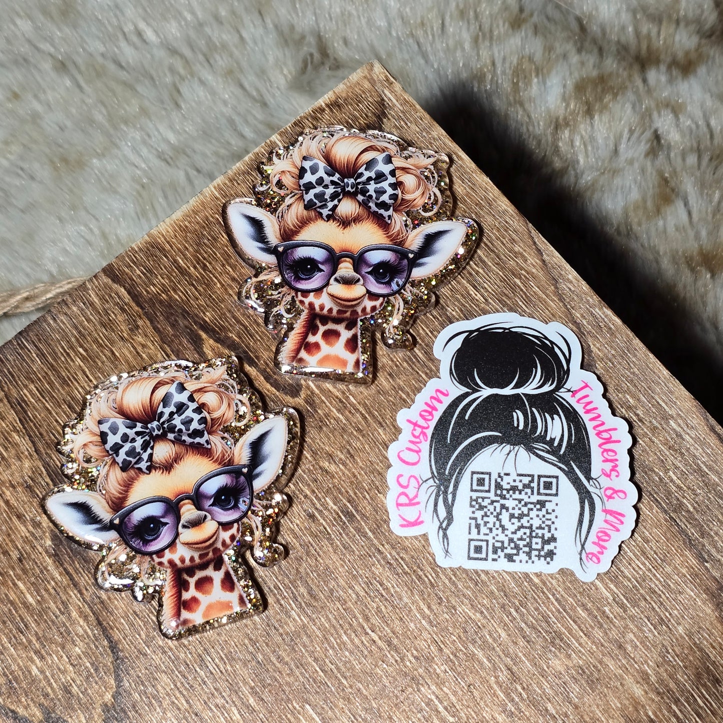 RTS Badge Reels - Glamor Giraffe2