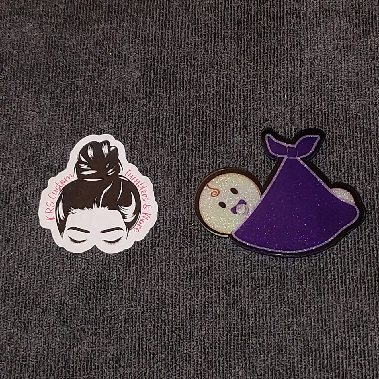 RTS Badge Reels - Baby in Blanket