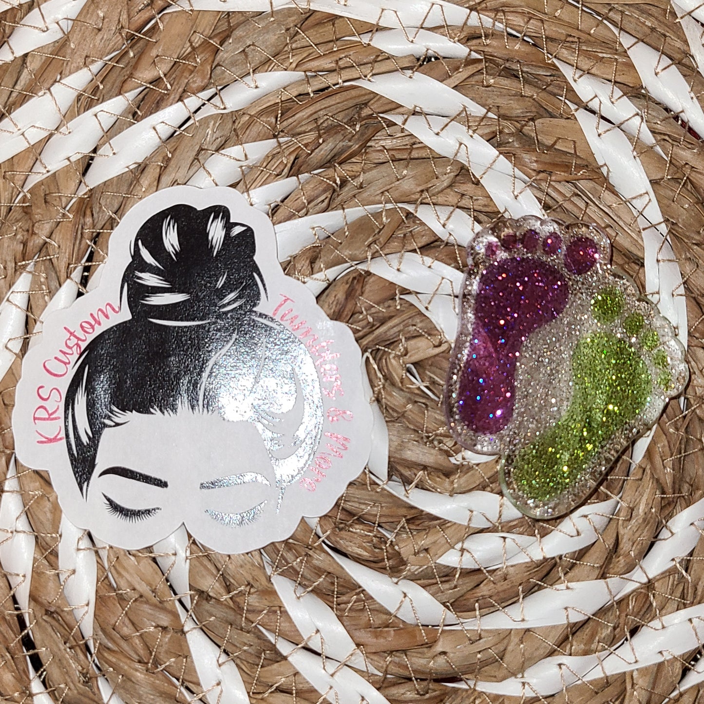 RTS Badge Reels - Baby Feet