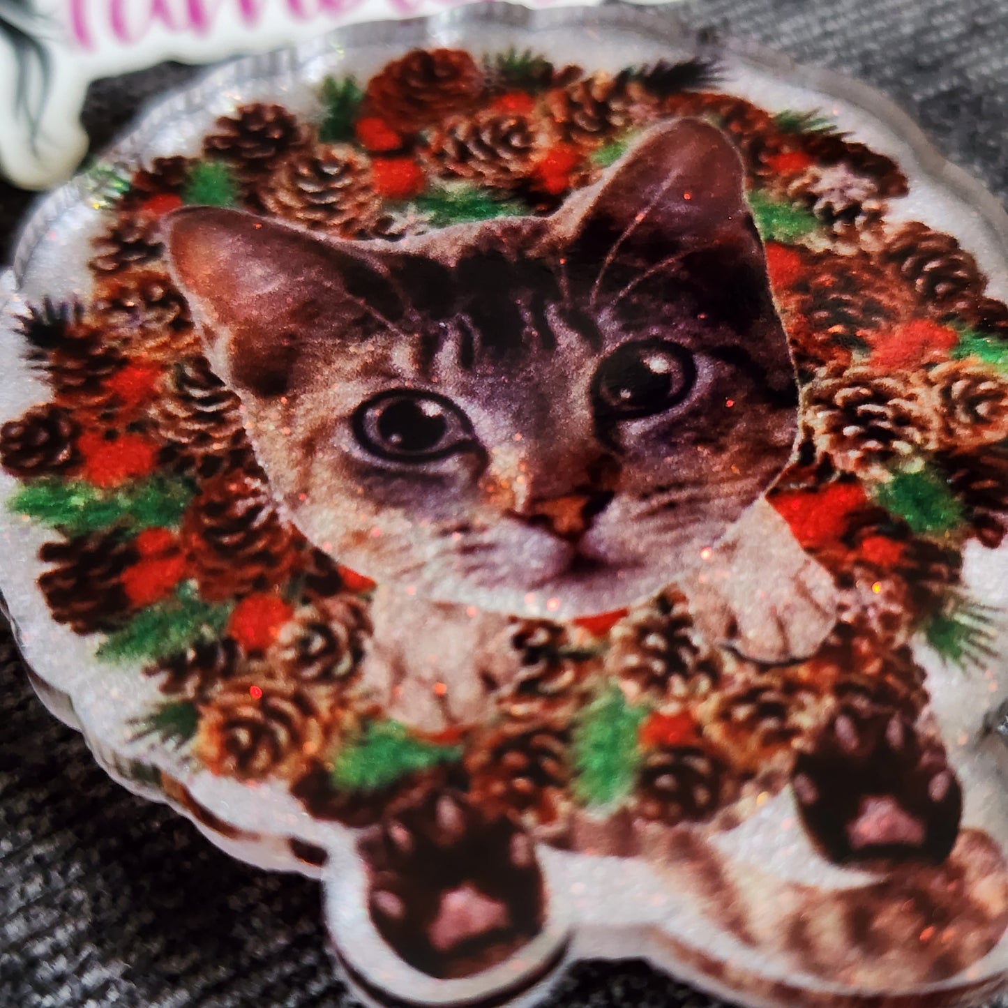 RTS Badge Reels - Cat in Wreath