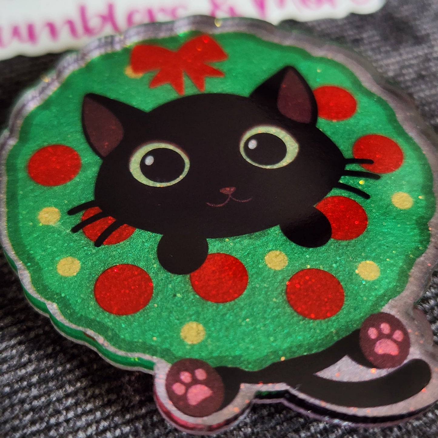 RTS Badge Reels - Cat in Wreath