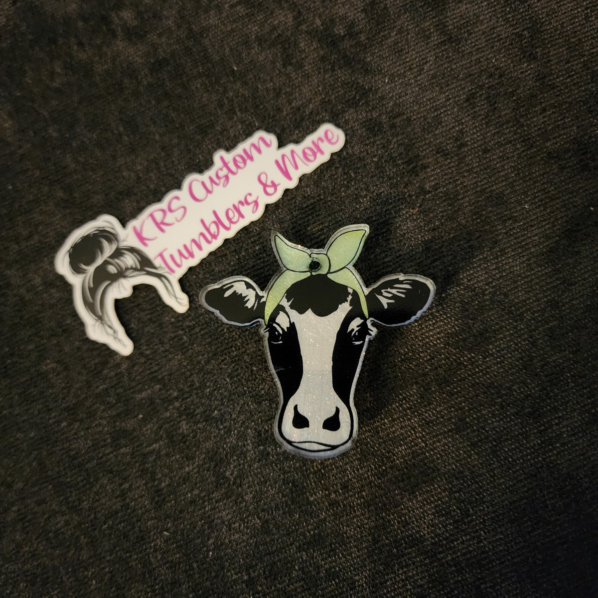 RTS Badge Reels - Cow w/ Bandana