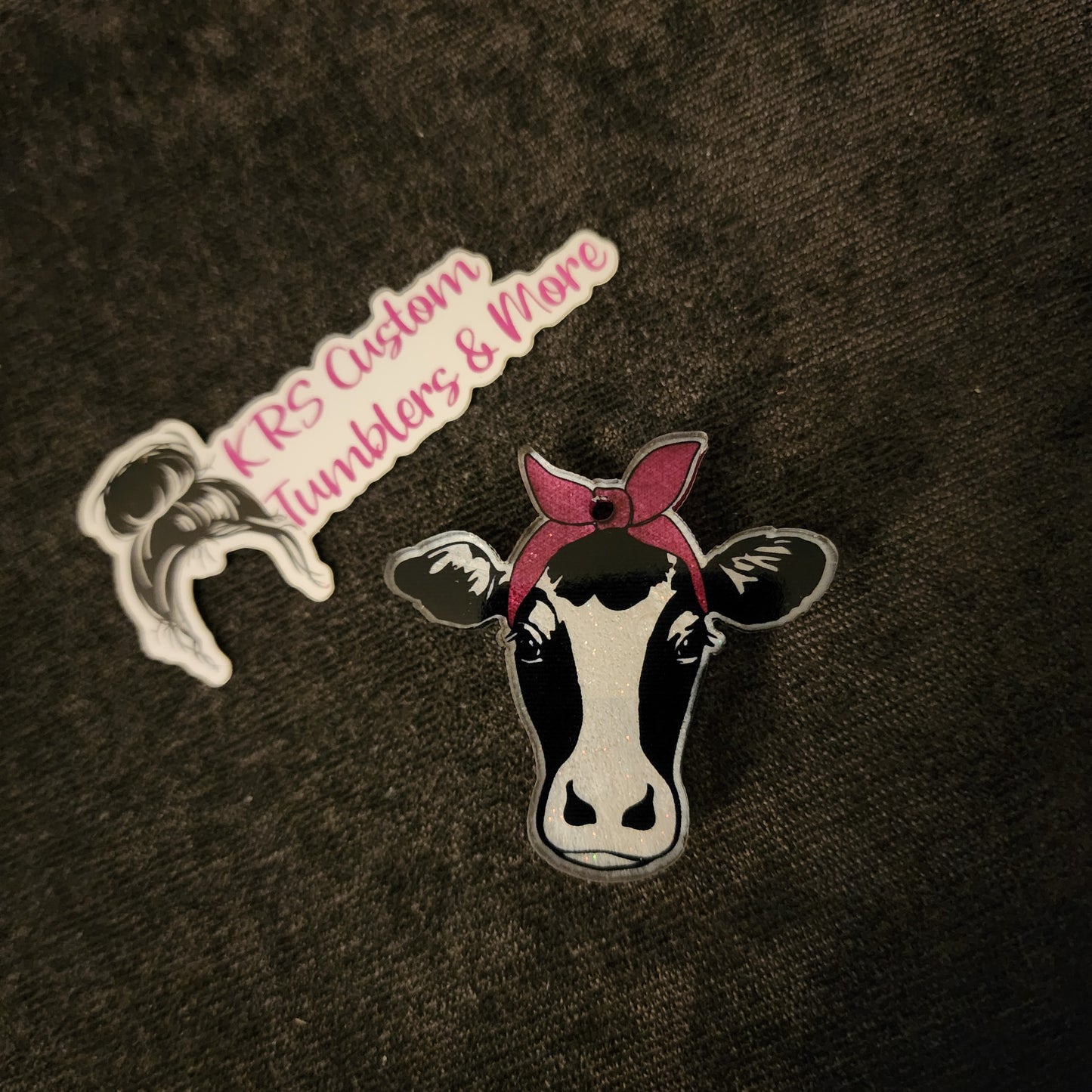 RTS Badge Reels - Cow w/ Bandana