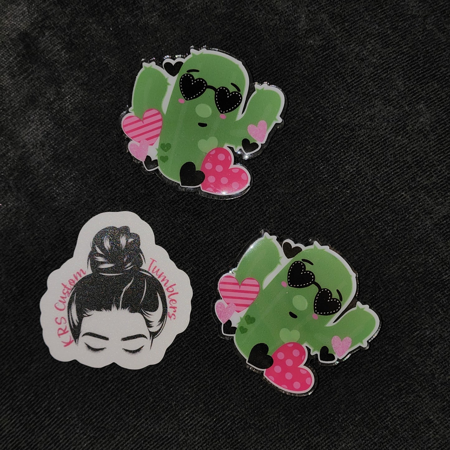 RTS Badge Reels - Valentines Cactus Badge Reels