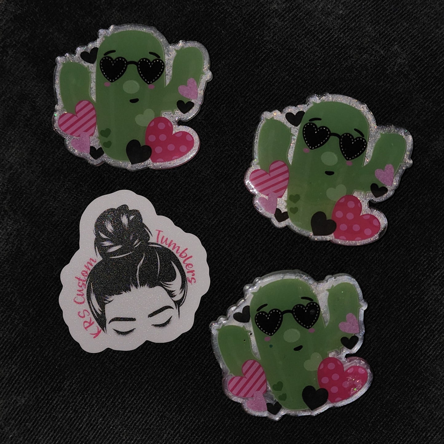 RTS Badge Reels - Valentines Cactus Badge Reels
