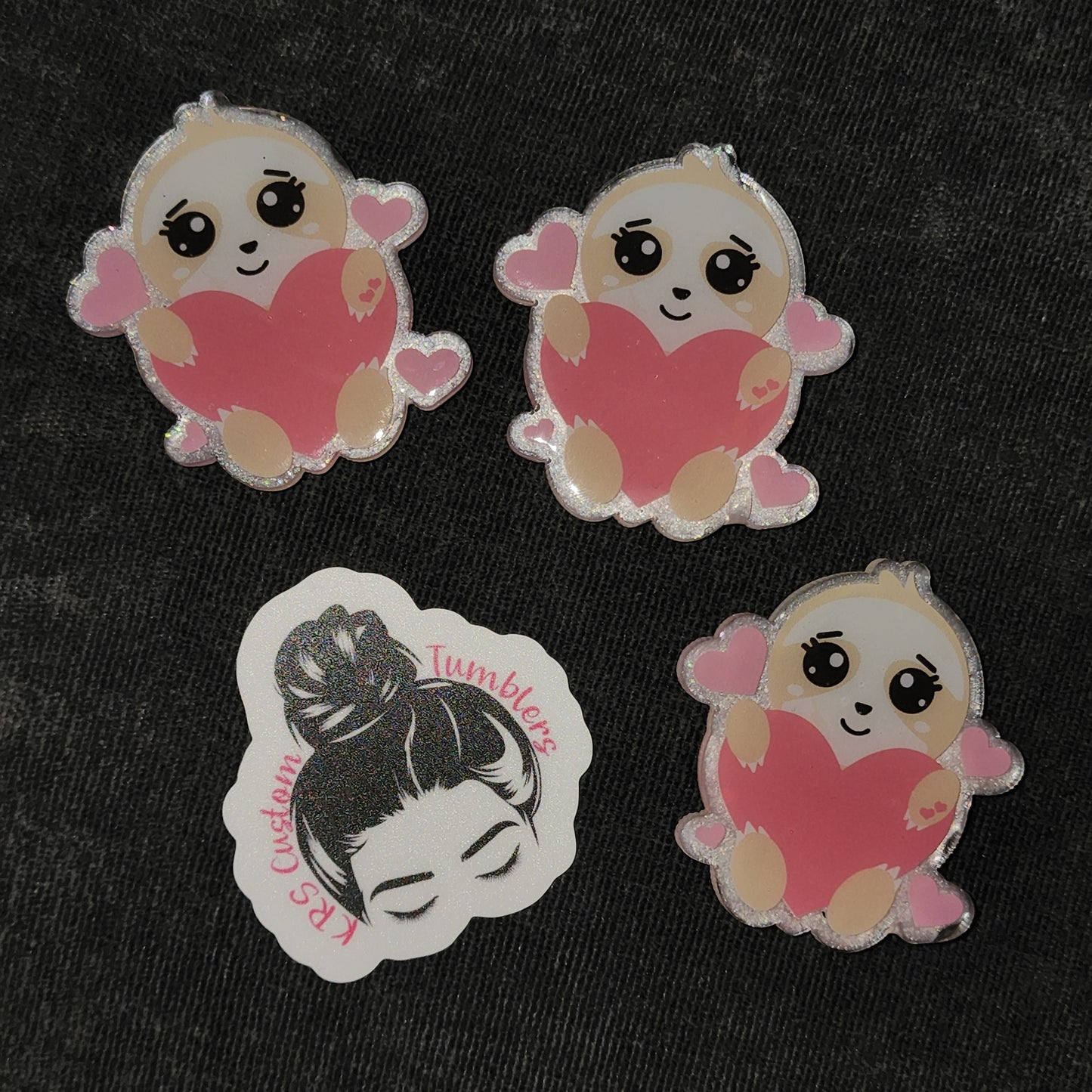 RTS Badge Reels - Sloth Heart Badge Reels