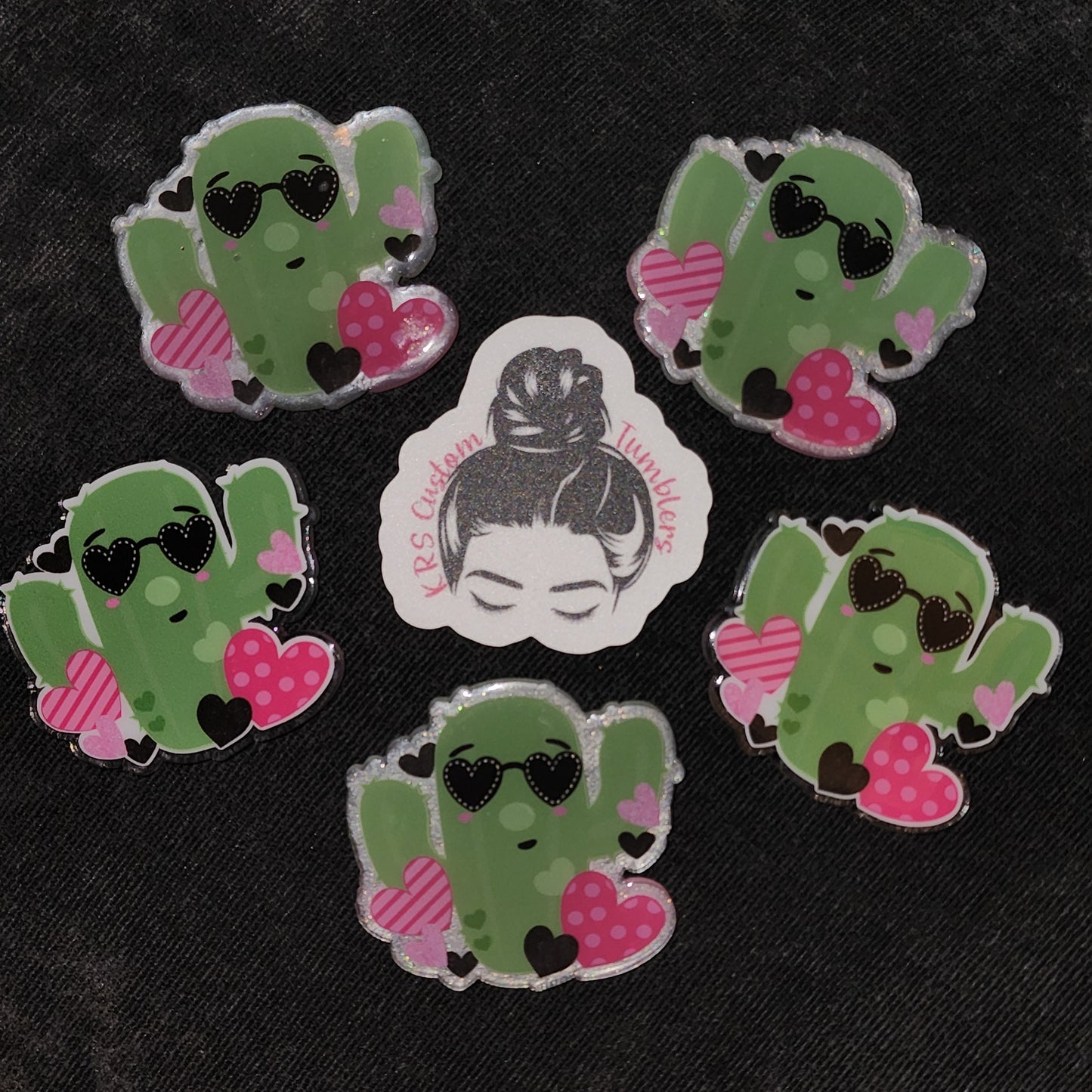 RTS Badge Reels - Valentines Cactus Badge Reels