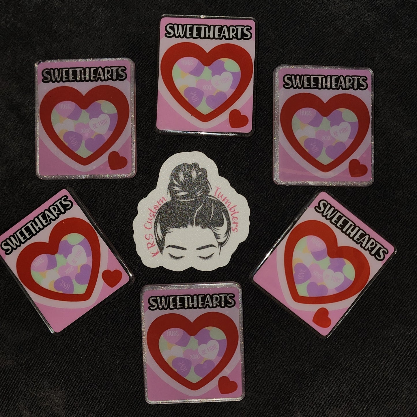 RTS Badge Reels- Heart Candy Box Badge Reels