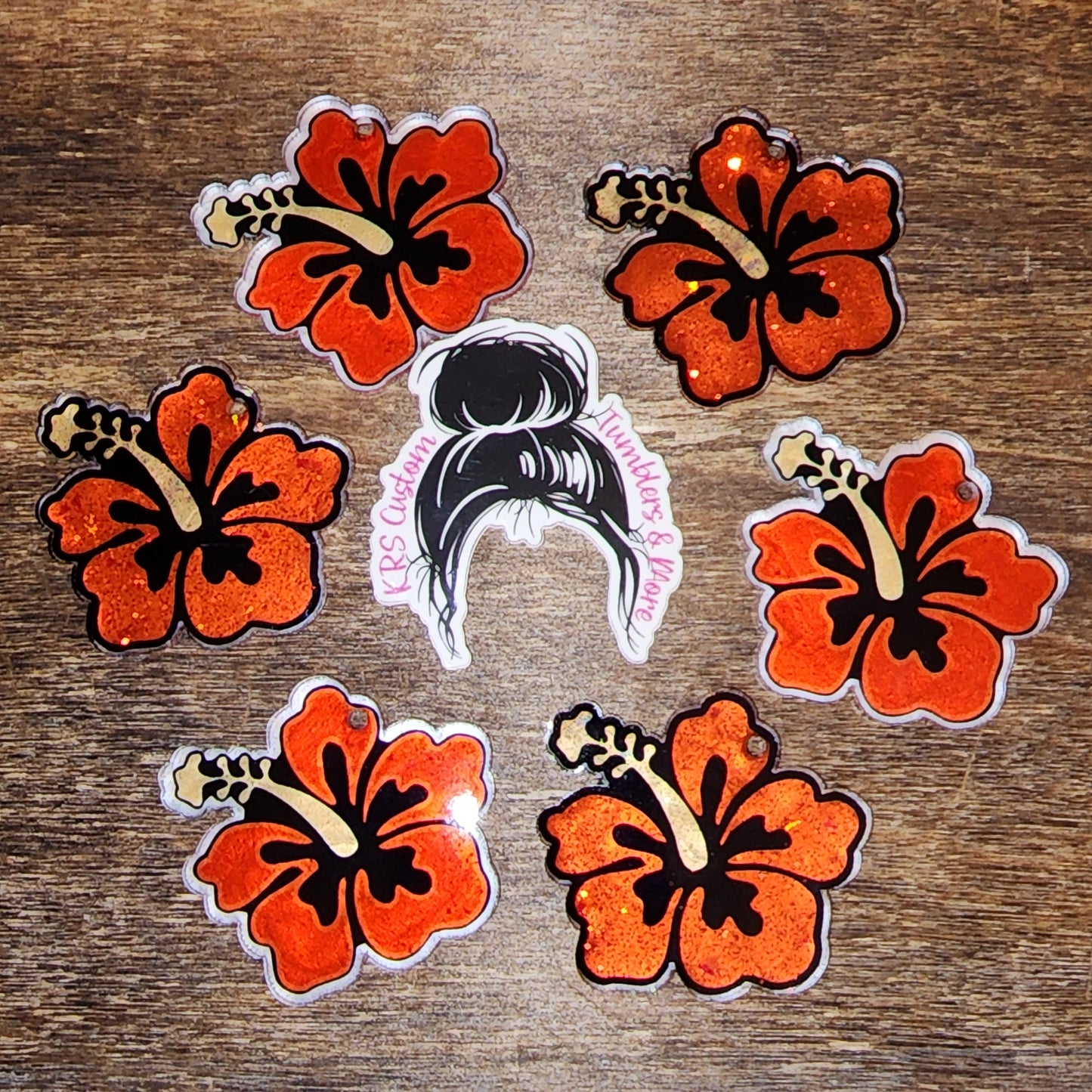 RTS Badge Reels - Hibiscus