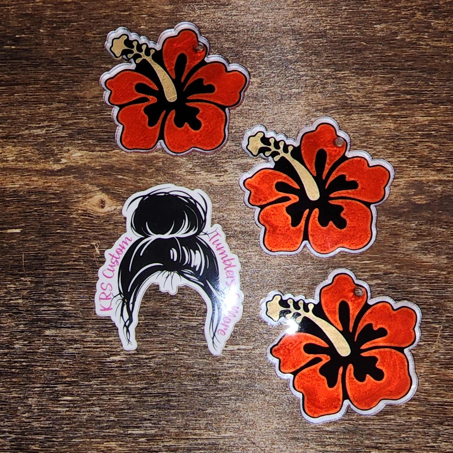 RTS Badge Reels - Hibiscus
