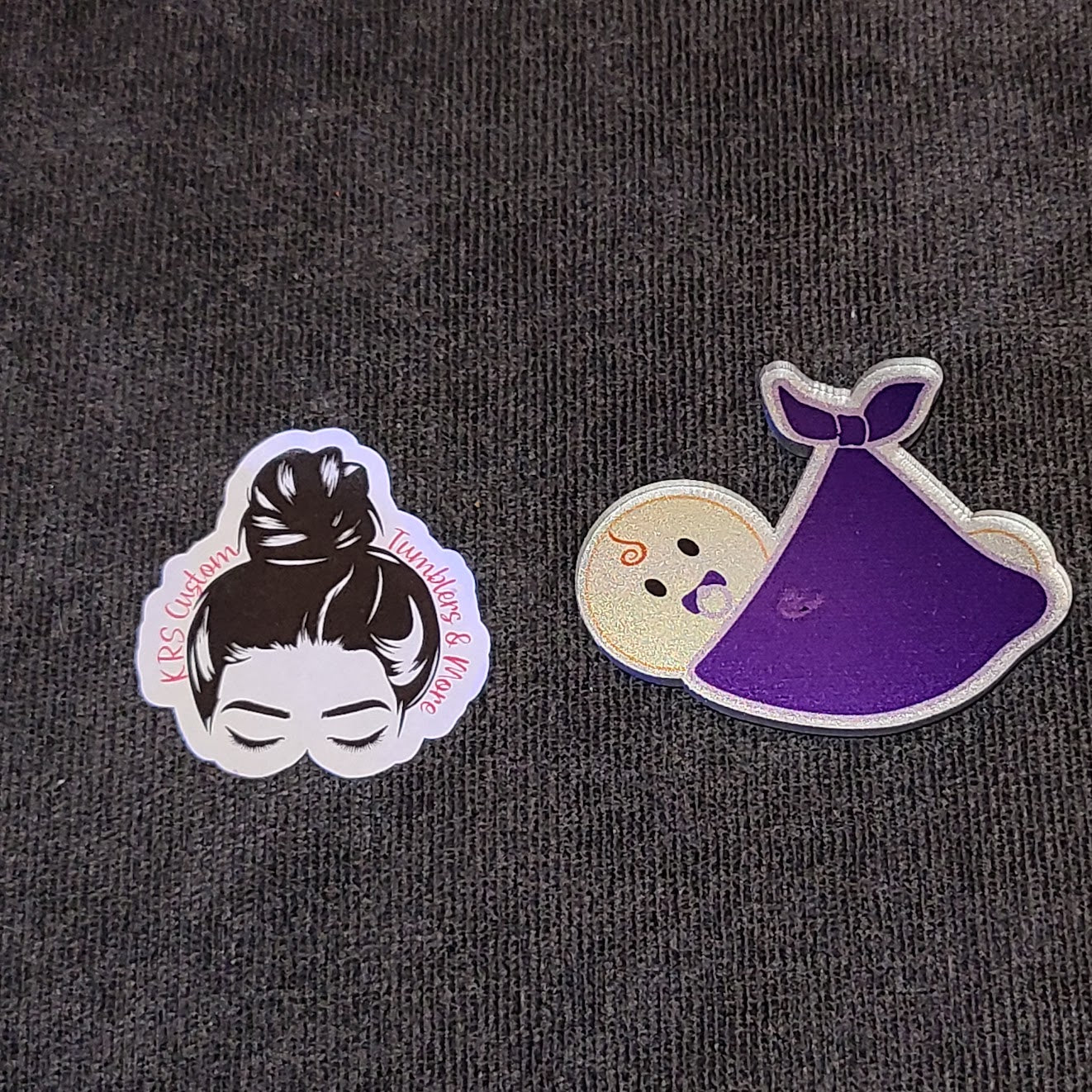 RTS Badge Reels - Baby in Blanket