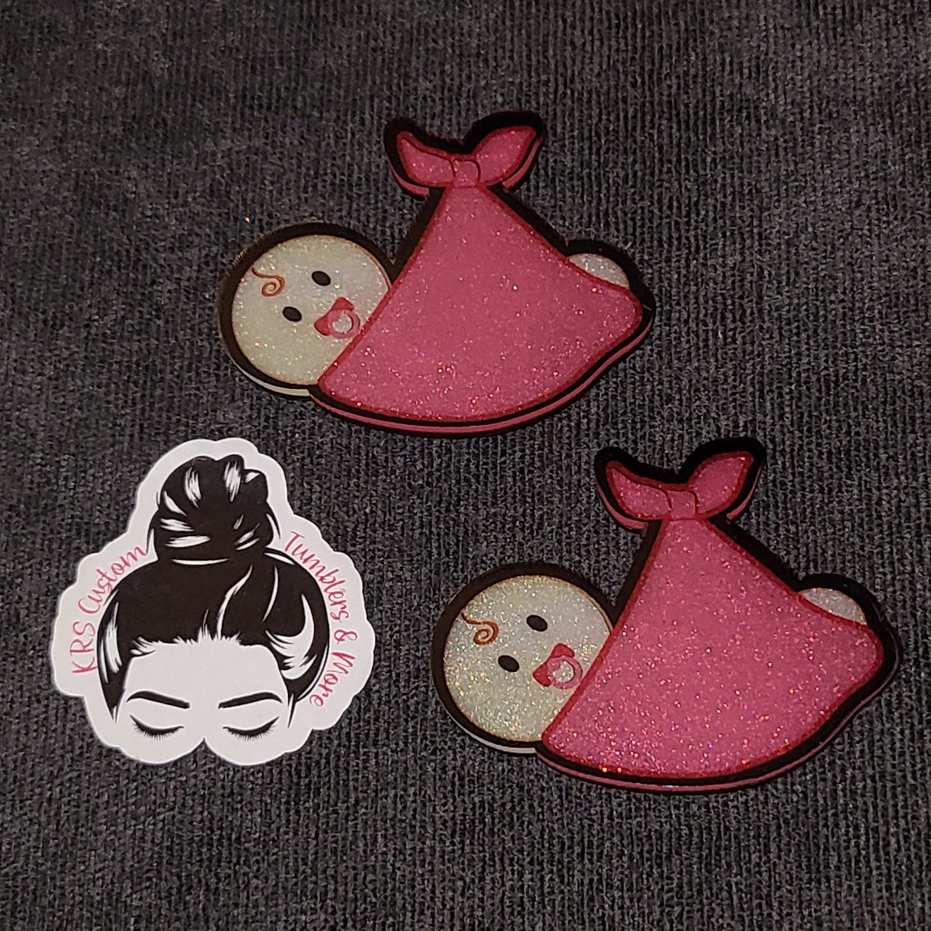 RTS Badge Reels - Baby in Blanket