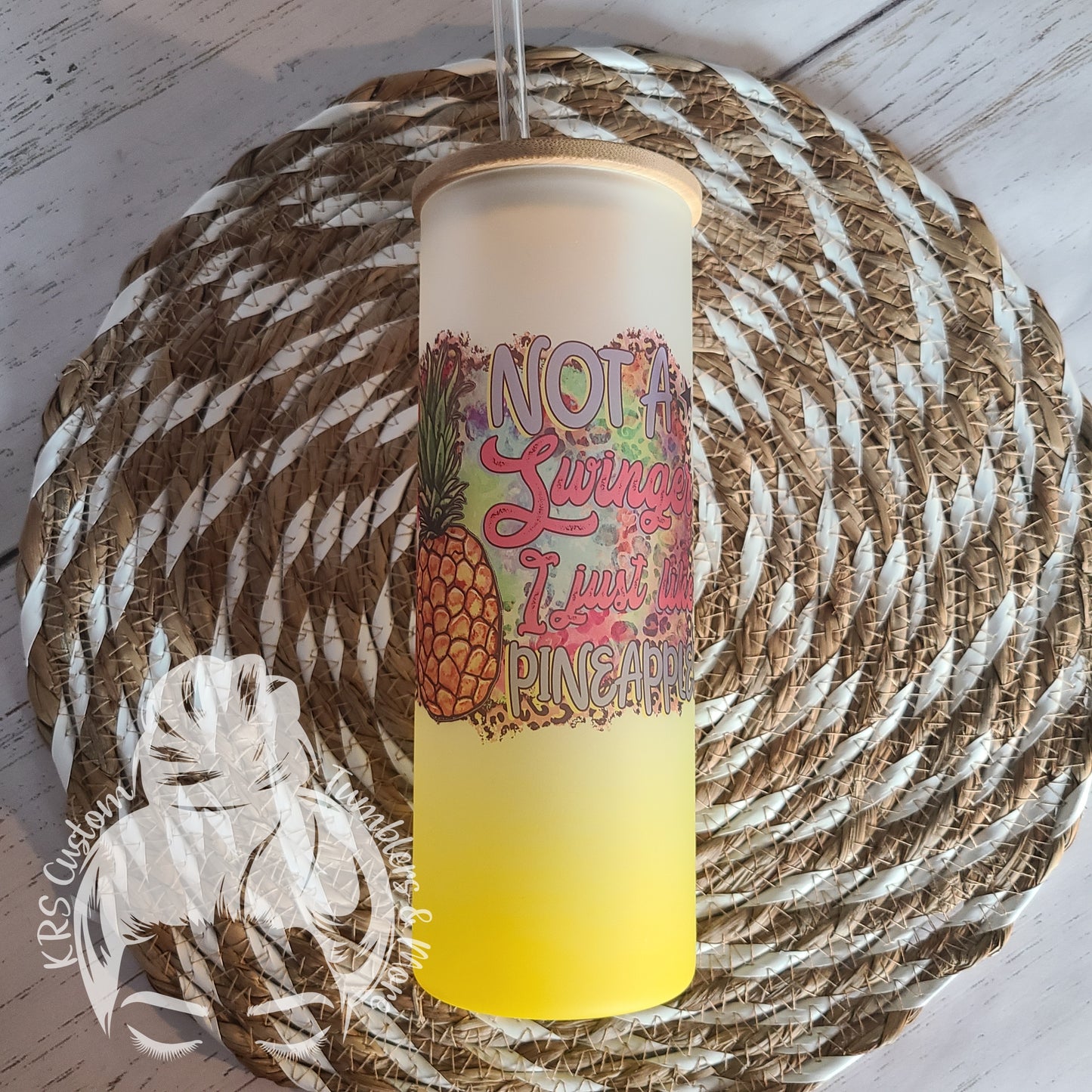 RTS 25oz Yellow Ombre Glass - Not a Swinger