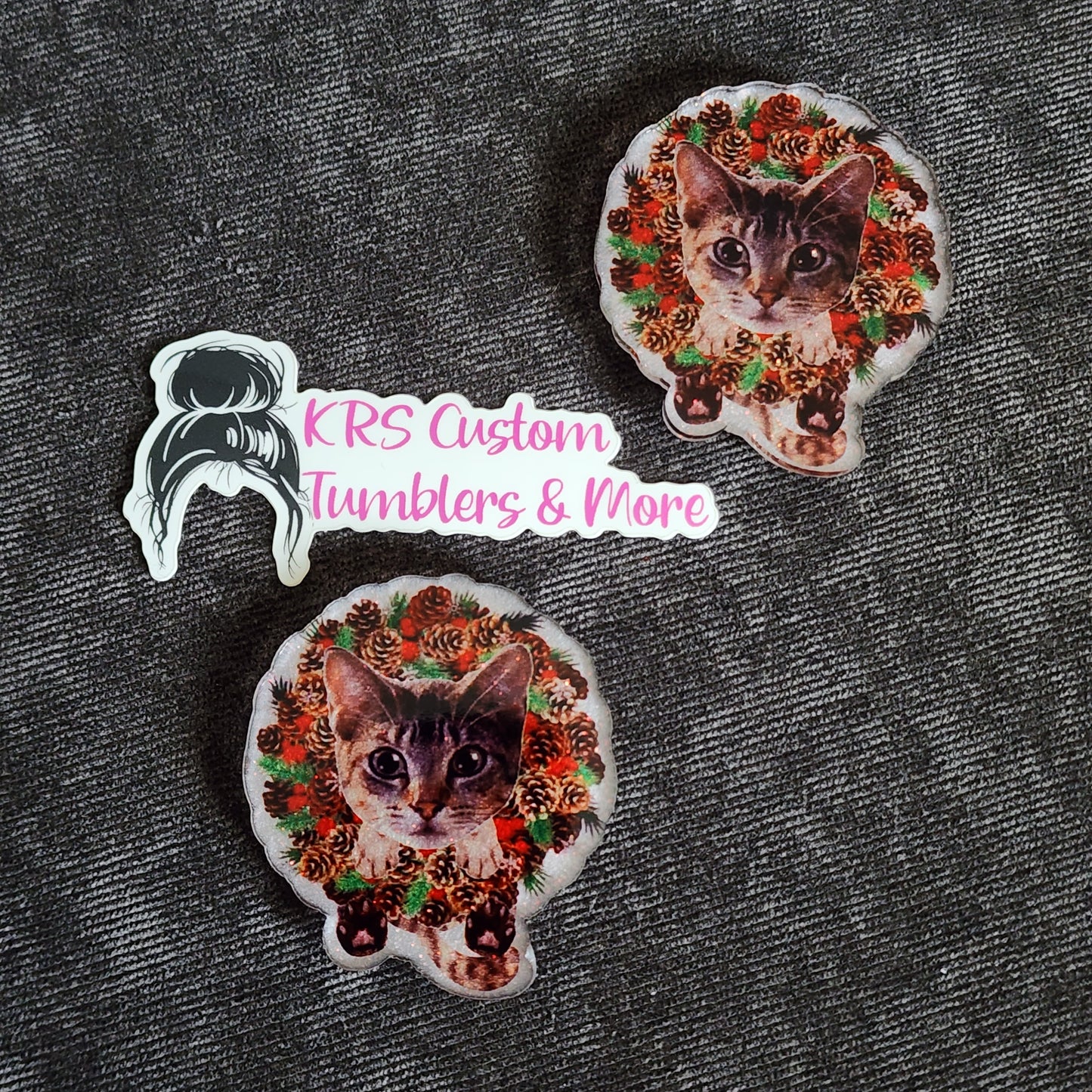 RTS Badge Reels - Cat in Wreath