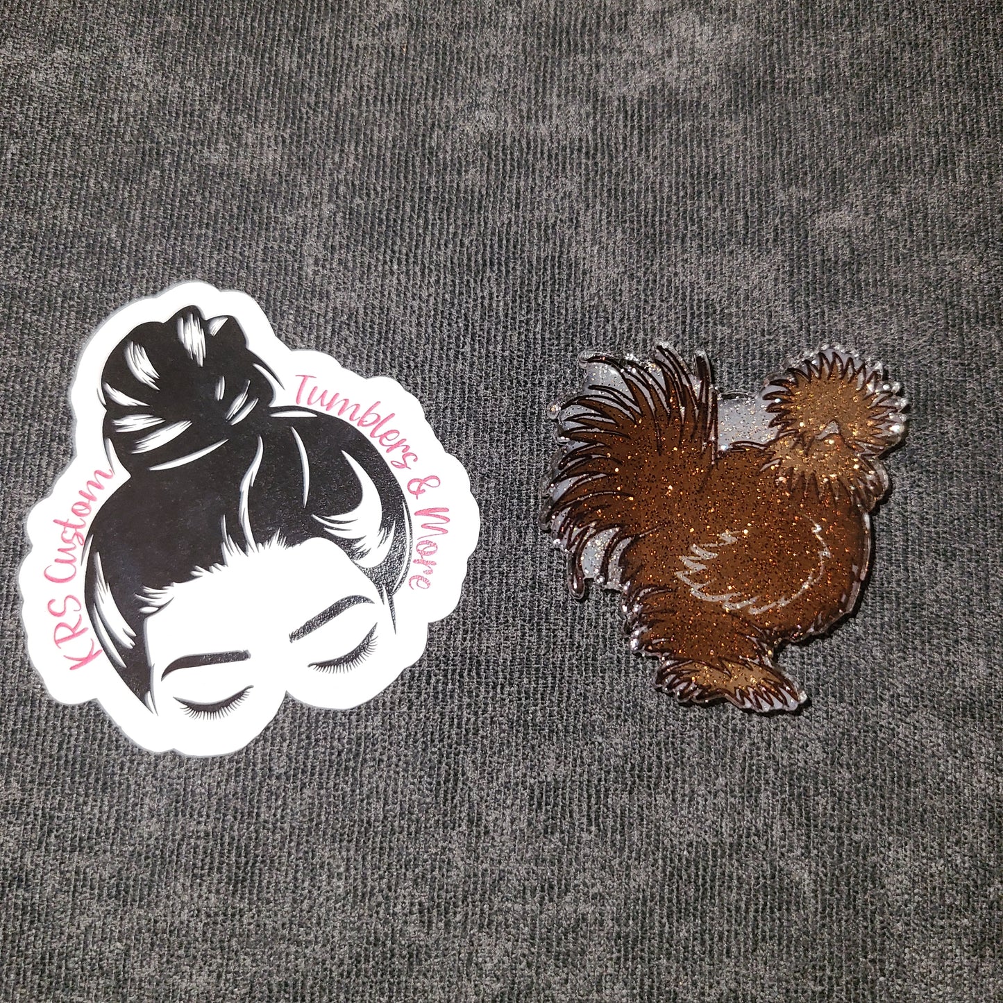 RTS Badge Reels - Silkie Chicken