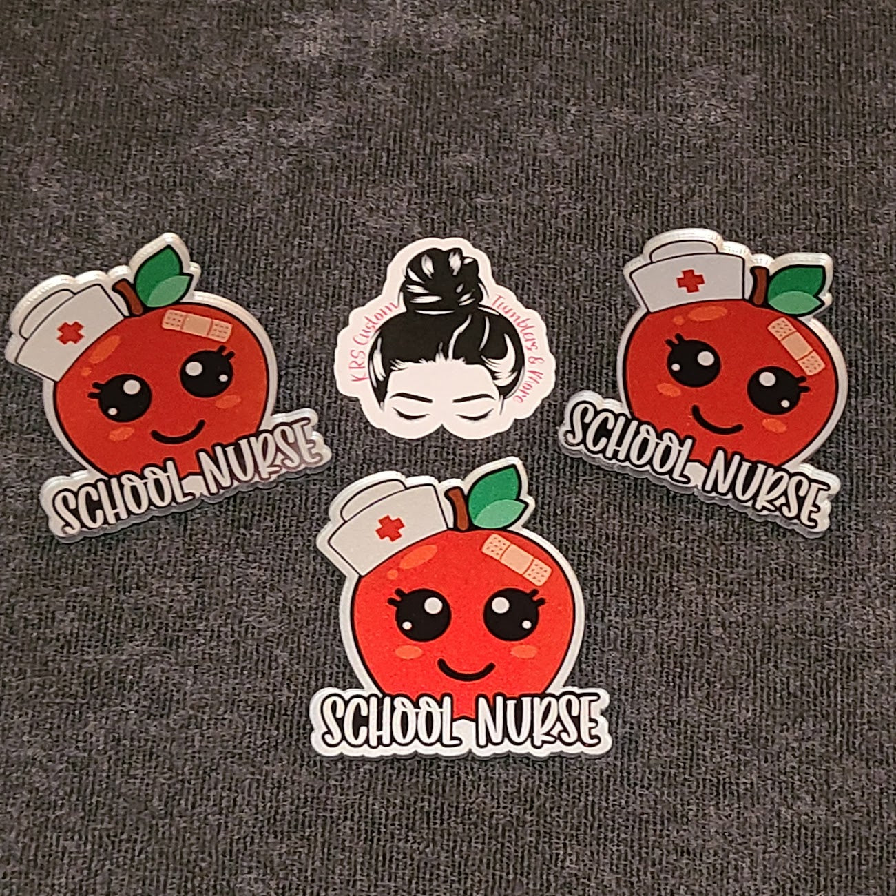 RTS Badge Reels - School Nurse Apple