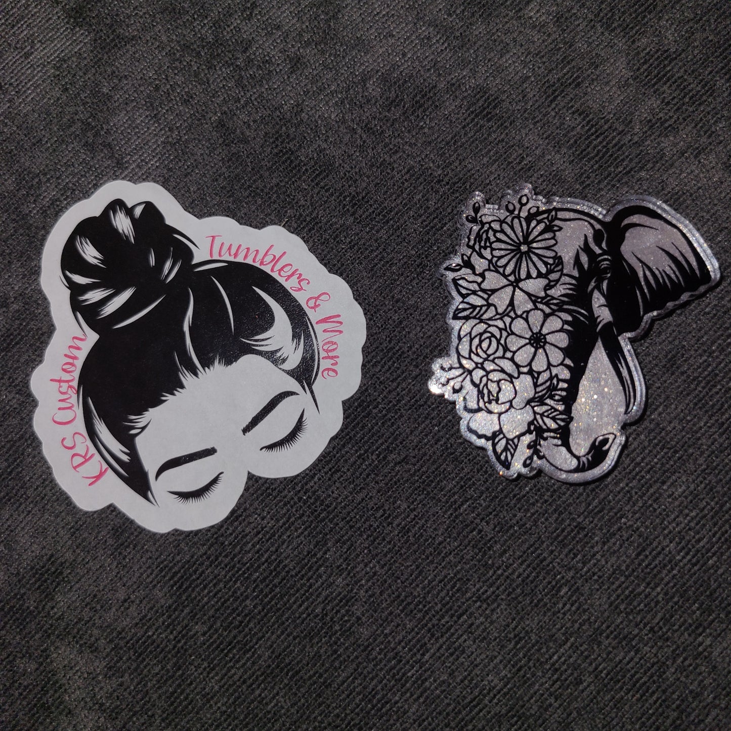 RTS Badge Reels - Floral Elephant