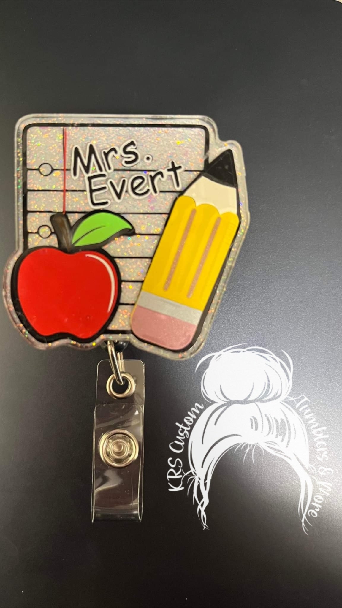 READY to be Customized - Notebook Paper Badge Reels - CUSTOMIZED