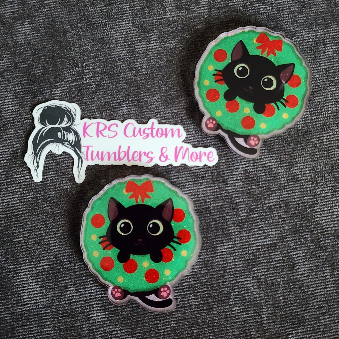 RTS Badge Reels - Cat in Wreath