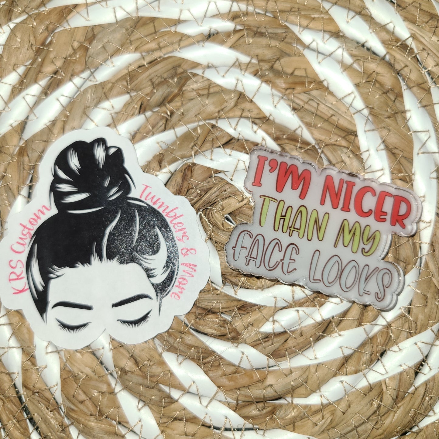 RTS Badge Reels - I'm Nicer Than my Face Looks
