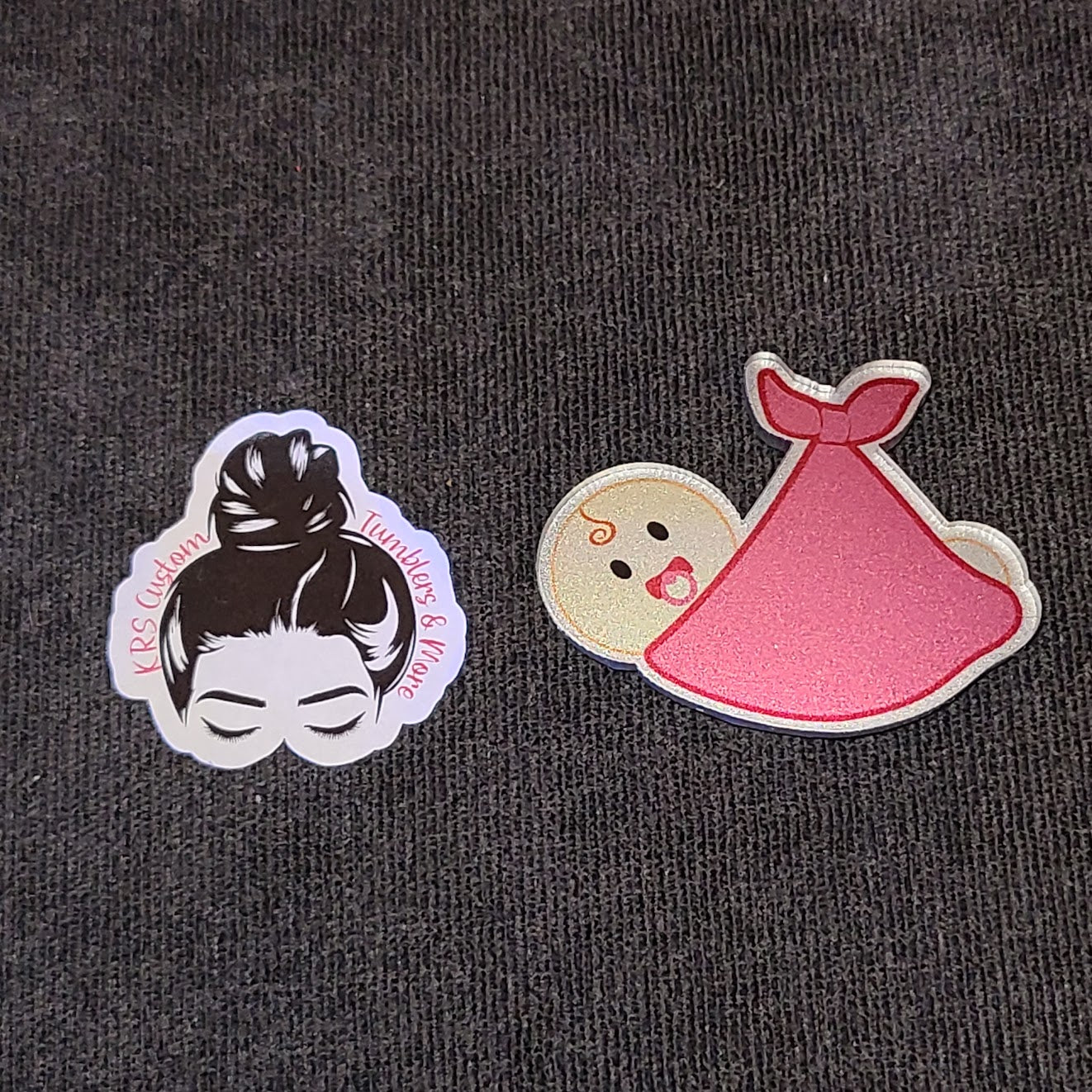 RTS Badge Reels - Baby in Blanket