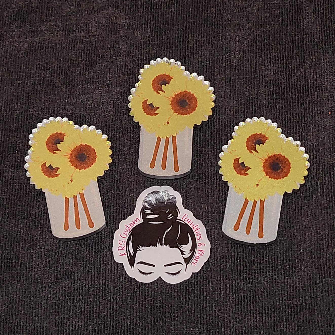 RTS Badge Reels - Sunflowers in Vase
