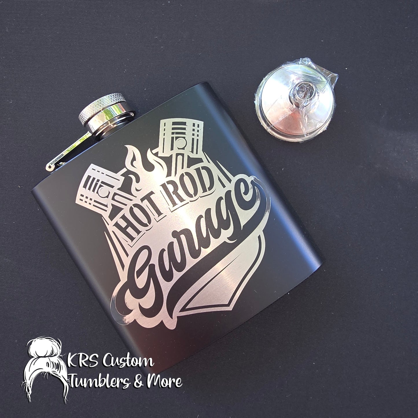 6oz Black Flask