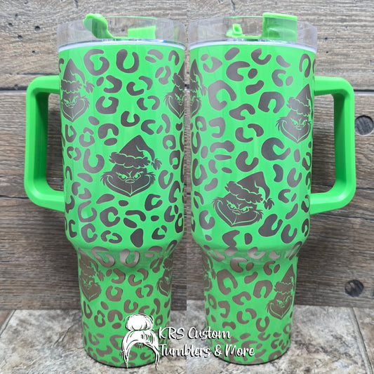 RTS 40oz Neon Green - Grinch Cheetah