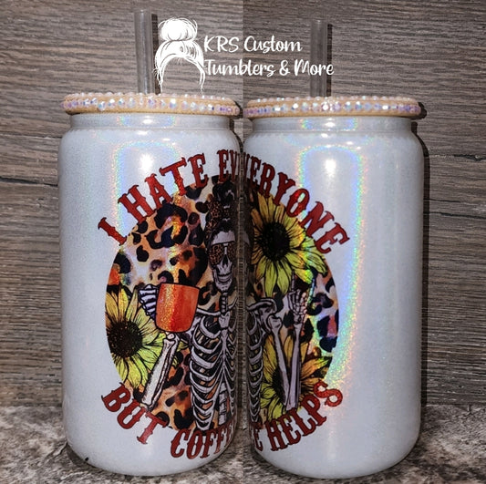 RTS 16oz Glass Can - I Hate Everyone