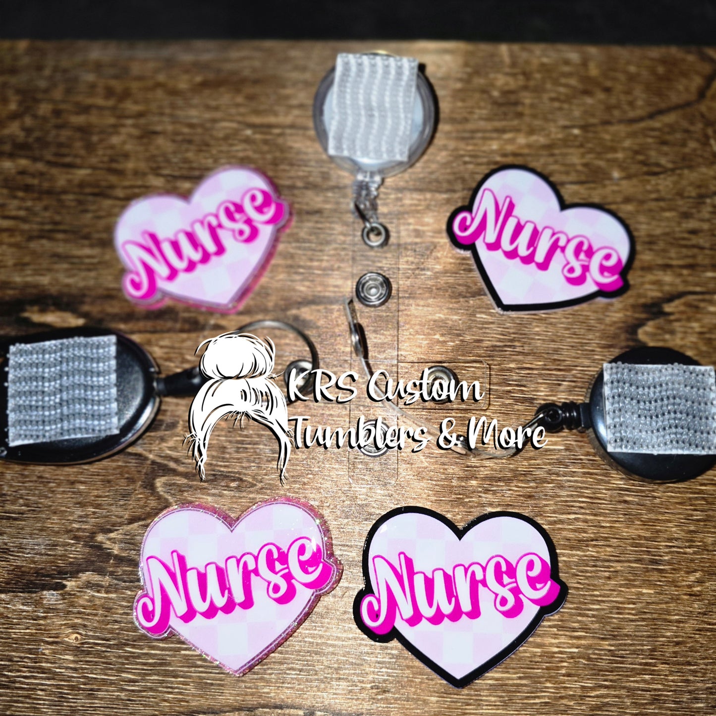 RTS Badge Reels - Checkered Nurse