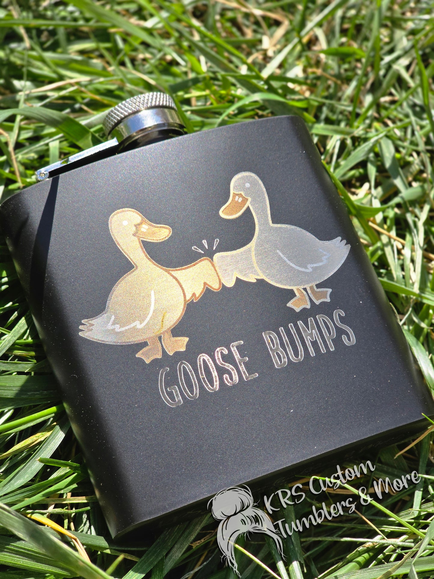 RTS 6oz Flask - Lasered w/ Goose Bumps