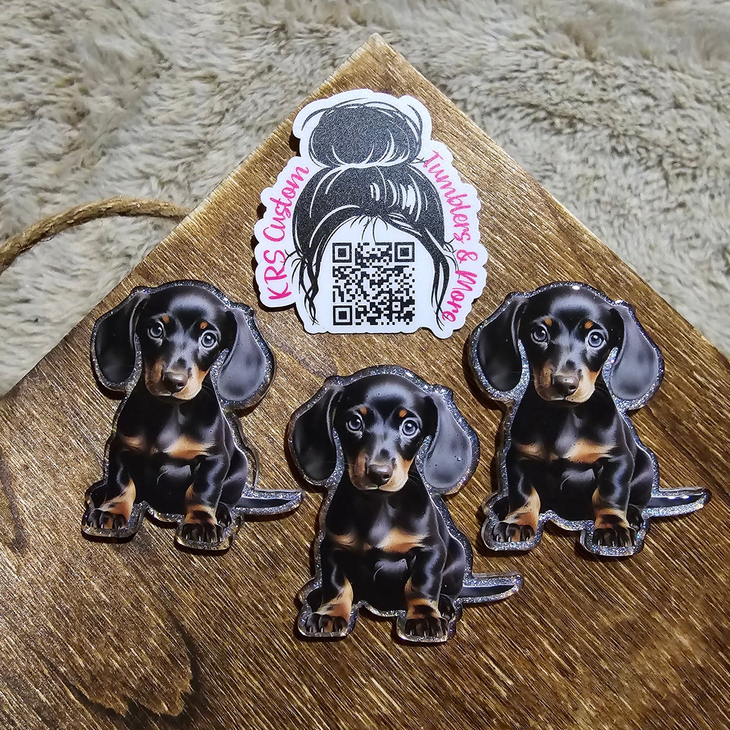 RTS Badge Reels - Black Dachshund